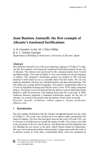 Juan Bautista Antonelli: the first example of Alicante`s