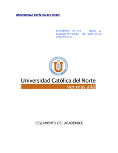 reglamento del academico - Universidad Católica del Norte