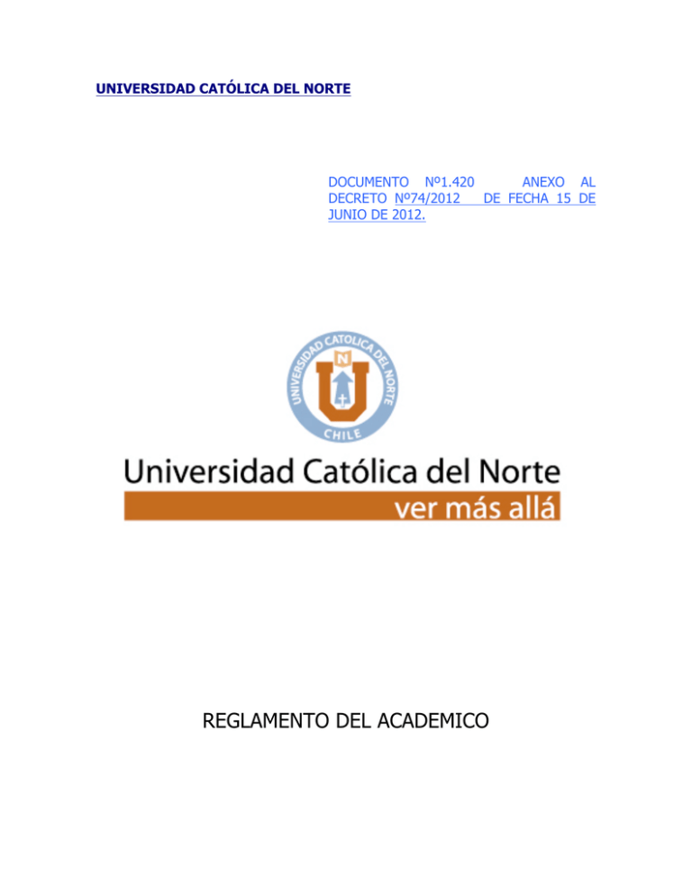 Reglamento Del Academico Universidad Cat Lica Del Norte