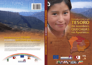 introducción a un tesoro de nombres quechuas