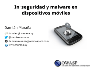 In-seguridad y malware en dispositivos móviles