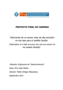 PROYECTO FINAL DE CARRERA Fabricación de un sensor solar