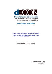 Sharing tariff revenue in a customs union: a method based on final