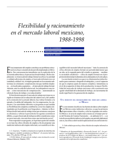 Flexibilidad y racionamiento en el mercado laboral mexicano, 1988