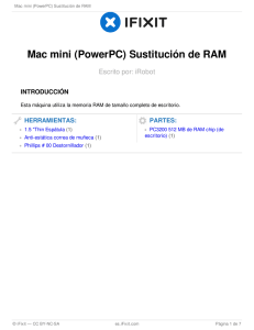 Mac mini (PowerPC) Sustitución de RAM