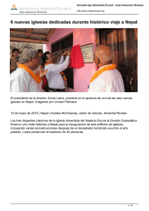 6 nuevas iglesias dedicadas durante histórico viaje a Nepal