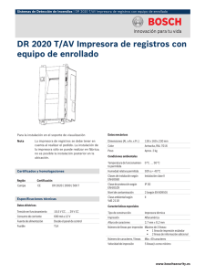 DR 2020 T/AV Impresora de registros con equipo de enrollado