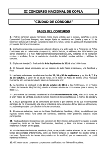Bases XI Concurso - Federación de Peñas Cordobesas