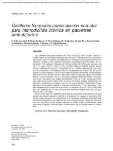 Catéteres femorales como acceso vascular para