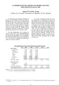 La importación de mineral de hierro vizcaíno por Guipúzcoa hacia
