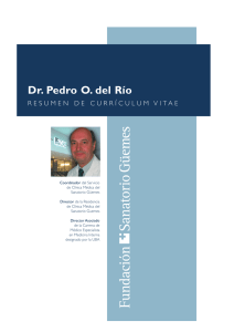 Dr. Pedro O. del Río - Fundación Sanatorio Guemes