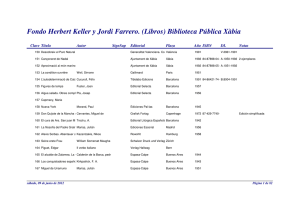 Fondo Herbert Keller y Jordi Farrero. (Libros) Biblioteca Pública Xàbia