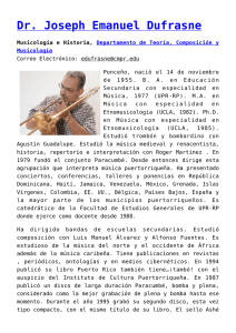 Dr. Joseph Emanuel Dufrasne - Conservatorio de Música de Puerto