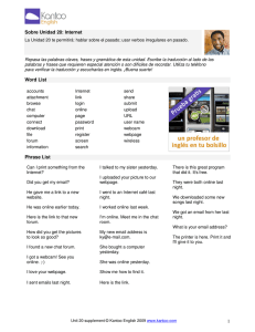 1 Sobre Unidad 20: Internet Word List Phrase List