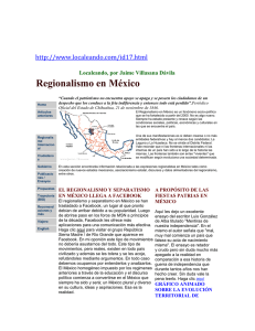 Regionalismo en México