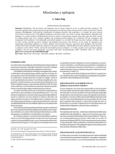 Mioclonías y epilepsia - Revista de Neurología
