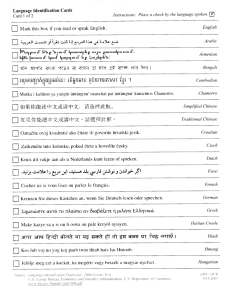 Language Assistance Cards