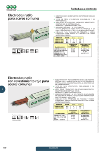 Electrodos rutilo para aceros comunes Electrodos