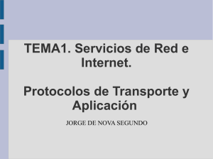 TEMA1. Servicios de Red e Internet. Protocolos de