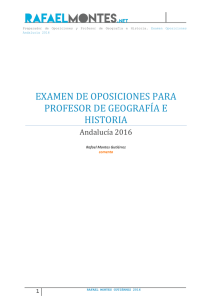 Examen oposiciones geografía e historia Andalucía