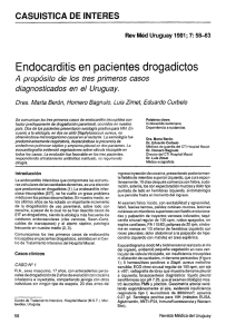 Endocarditis en pacientes drogadictos