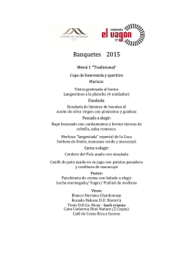 menús banquetes 2015 sn - Hotel Ciudad de Miranda