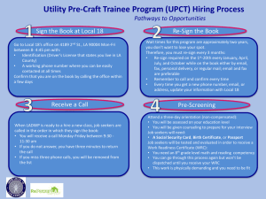 UPCT Hiring Process