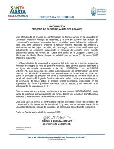 Suspensión elecciones - Localidad 2 (1 de junio de 2016).