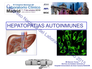 Hepatopatías autoinmunes. Anticuerpos asociados. Inmaculada