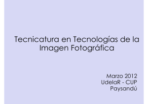 Tecnicatura en Tecnologías de la Imagen Fotográfica