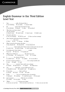 English Grammar in Use Third Edition Level Test