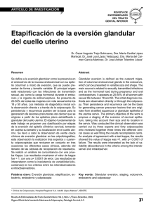 Etapificación de la eversión glandular del cuello uterino