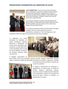 PRESENTARON VICEMINISTROS DEL MINISTERIO DE SALUD
