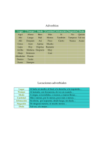adverbios - locuciones adverbiales