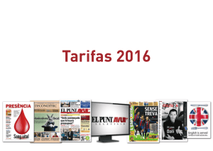 Tarifas 2016