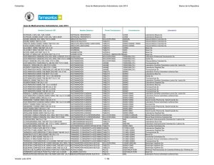 Colsanitas Guia de Medicamentos Ambulatorios Julio 2014 Banco