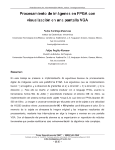 Procesamiento de imágenes en FPGA con visualización en una