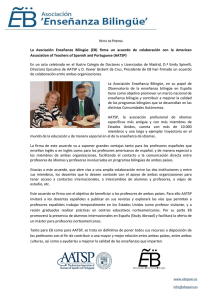 La Asociación Enseñanza Bilingüe (EB) firma un acuerdo de