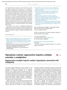 Hiperplasia nodular regenerativa hepa´tica mu´ ltiple asociada a