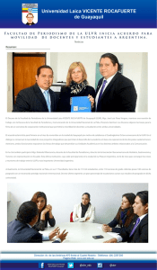 Facultad de Periodismo de la ULVR inicia acuerdo para movilidad
