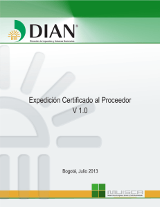 .0 Expedición Certificado al Proceedor V 1.0 Manual d