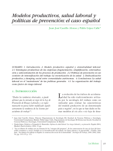 Modelos productivos, salud laboral y políticas de prevención: el