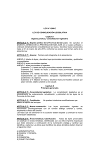 LEY N° 433 - Digesto Jurídico de la Provincia de San Juan
