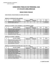 Resultados Finales - Gobierno Regional de Arequipa