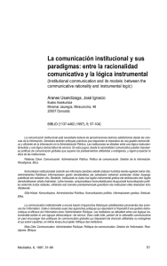 La comunicación institucional y sus paradigmas