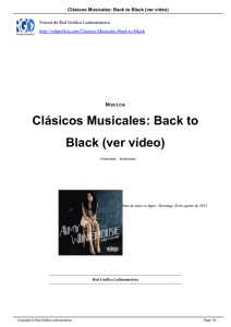 Clásicos Musicales: Back to Black (ver vídeo)