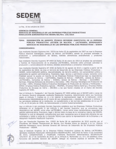 Resolucion SEDEM 133-2015 DESIGNACIÓN GERENTE TÉCNICO