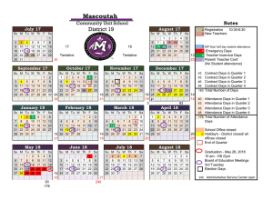 2017-18 District Calendar Grid -Tentative