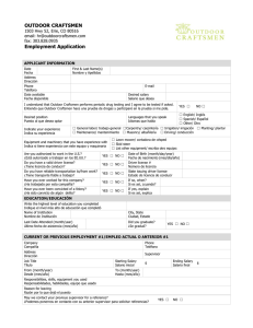 Employment application (2-pp.)