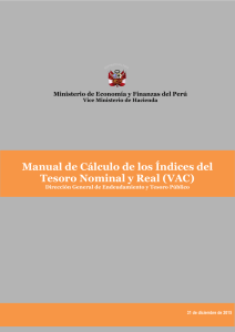 Manual de Cálculo de los Índices del Tesoro